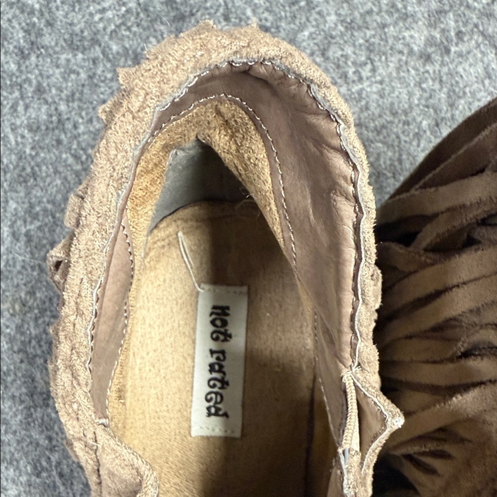Not Rated Tan Fringe Ankle Booties - Picture 2 of 9